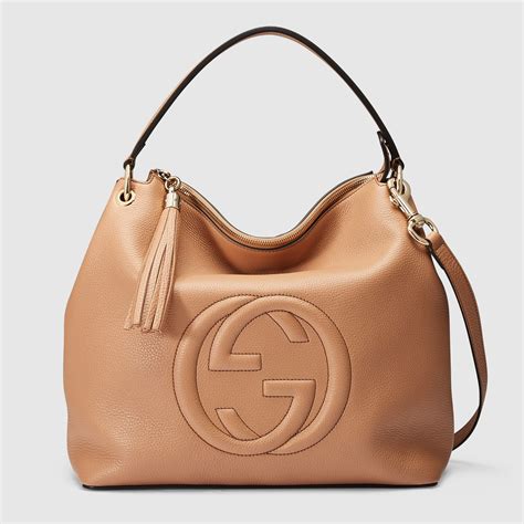 gucci soho leather vintage shoulder bag white hobo small|Gucci guccissima hobo bag.